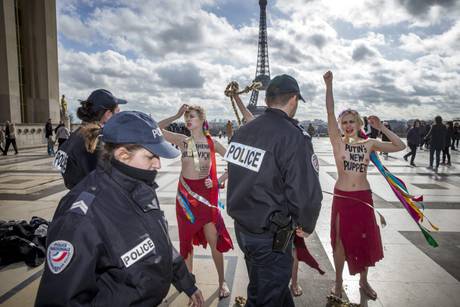 Femen protest in Paris