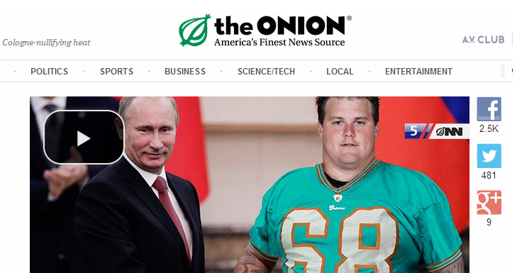 Сатирическая газета США The Onion выясмеяла антигейский закон