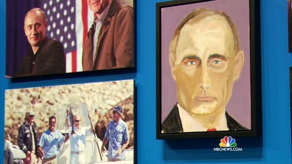 Джордж Буш нарисовал портрет Путина и покажет его на выставке в США