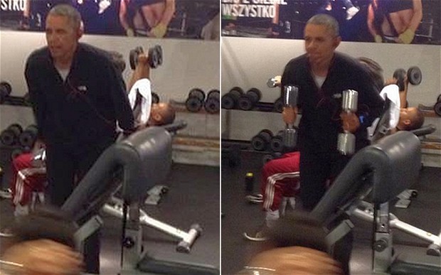 Обаму застукали за тренировкой в спортзале