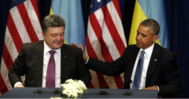 Обама отказал Порошенко в военной помощи и особом статусе военного партнера, но взамен дал 46 млн и назвал своим другом