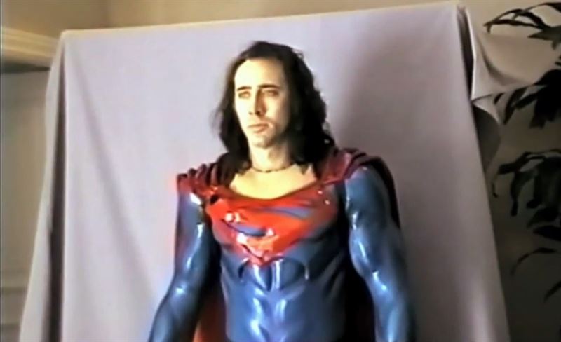 Видео: Николас Кейдж тестирует костюм Супермена