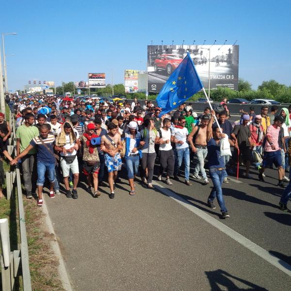 Исход-2015. Марш беженцев из Венгрии в Австрию на фото и видео
