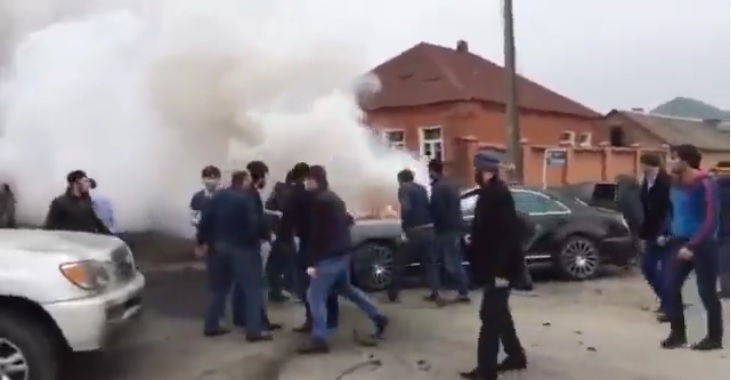 Видео: взрыв около мечети в Ингушетии