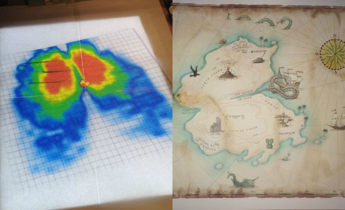 Мужчина превратил изображение своего зада в пиратскую карту