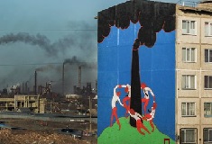 «Пляшем». Современный художник из Казахстана развил сюжет Матисса в виде граффити