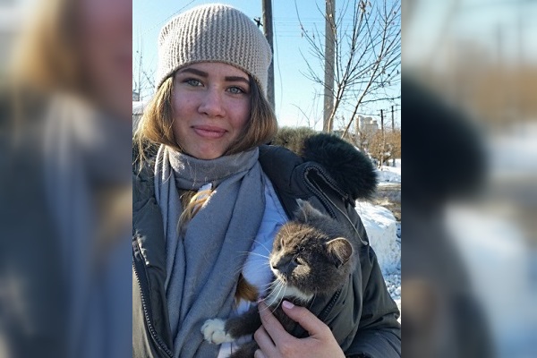 Котёнка Тишку, застрявшего в пустом гараже в Омске, спасла женщина с Канарских островов