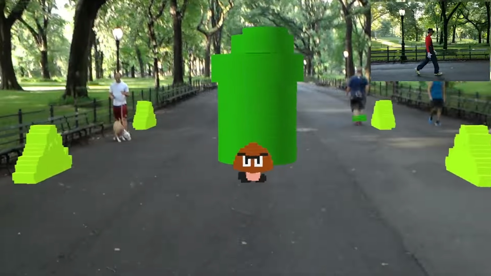 «А Doom можешь сделать?» Программист воссоздал в парке Нью-Йорка уровень из Super Mario Bros.