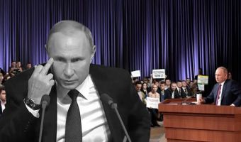 Путин показал журналистам средний палец, рассуждая о рэпе в России. Вроде случайно, но пора разбирать на мемы