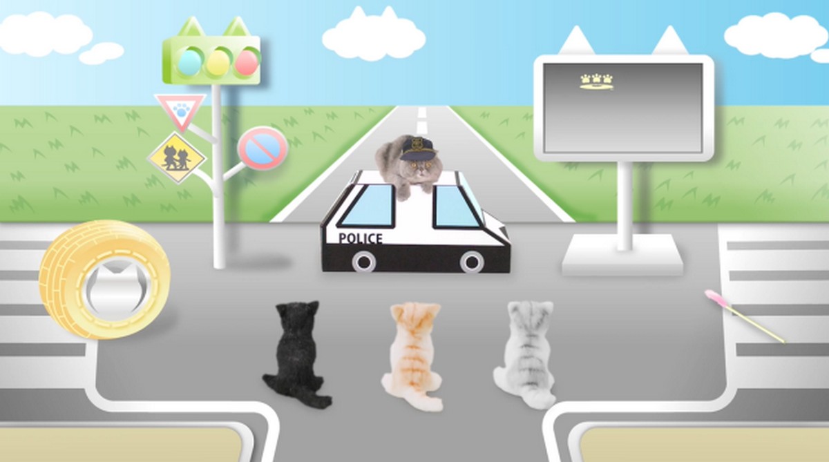 Японцы сняли видео о безопасности дорожного движения для кошек