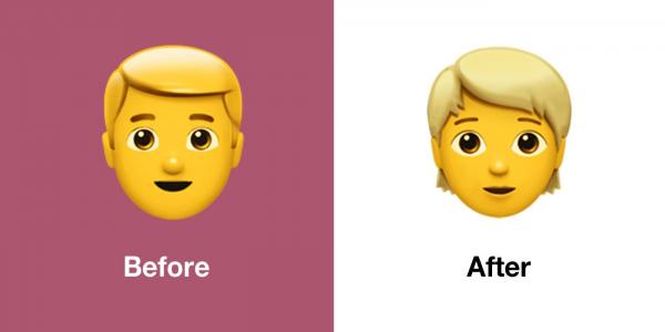 Emojipedia Apple iOS 13.2 Emoji Changelog Comparison Blond Person