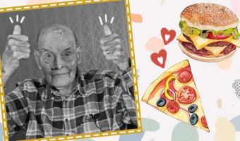 Старик никогда не ел фастфуд, но в 99 лет решил — пора. Он оторвался по полной и уже выбрал лучший ресторан