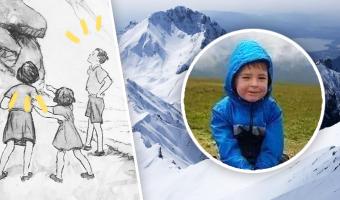 Пятилетний мальчик покоряет горы не хуже взрослых и почти стал рекордсменом Гиннесса. Но помогла одна хитрость