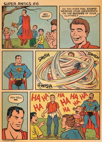 В Сети обнаружили, что и у Супермена когда-то была самоирония. Оказалось, гением маскировки может стать любой