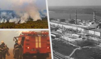 Пожар подобрался к Чернобыльской АЭС. Он не утихает уже больше недели, и видео становятся всё страшнее
