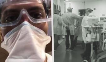 Доктор из Нью-Йорка снял ситуацию в его госпитале. Людей столько, что на видео слышно дыхание больных на ИВЛ