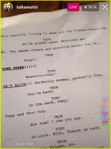 Тайка Вайтити оживил Тони Старка в сценарии нового "Тора". Фейковом, и фанам больно от такой шутки режиссёра