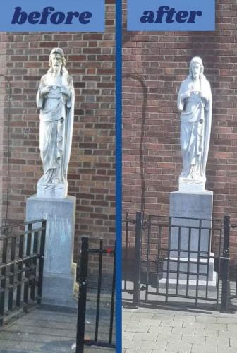 Жители Дублина почистили статую Девы Марии и не узнали её. Оказалось, они годами жили рядом не с Богородицей