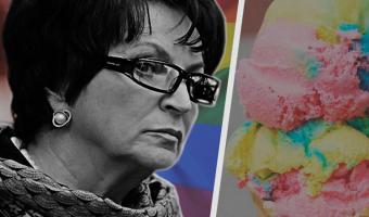 Глава «Союза женщин России» увидела пропаганду ЛГБТ в радужном мороженом. Похоже, основной удар приняли дети