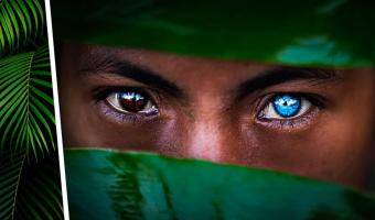 У людей глаза светятся аномальным синим цветом, но не от счастья. Источник свечения делает их новыми мутантами