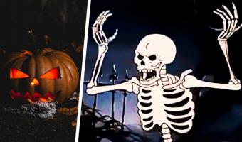 Герои мемов стали скелетами, и это дань Хеллоуину. Кот за столом больше не пушист, а у геймера нет бороды