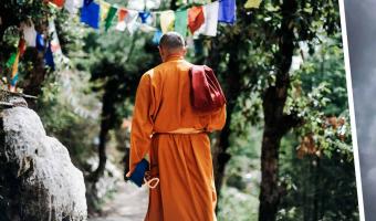 Монах укрывает нуждающихся в храме от опасности, но его трудно понять. Увидев спасённых, вы бы сразу убежали