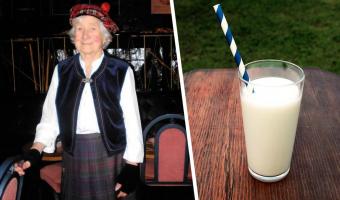 Старушка в 106 лет поделилась секретом долгой жизни. Кровь единорога не нужна: хватит и молока с вискариком