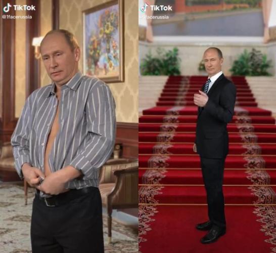 Владимир Путин (почти) танцует и врывается в челленджи на видео. Стать инфлюенсером ему помогли технологии