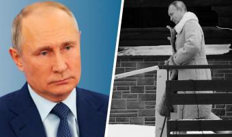 Владимир Путин нырнул в прорубь на Крещение. Люди верят, что синее бельё он надел не зря, и ищут на фото пар