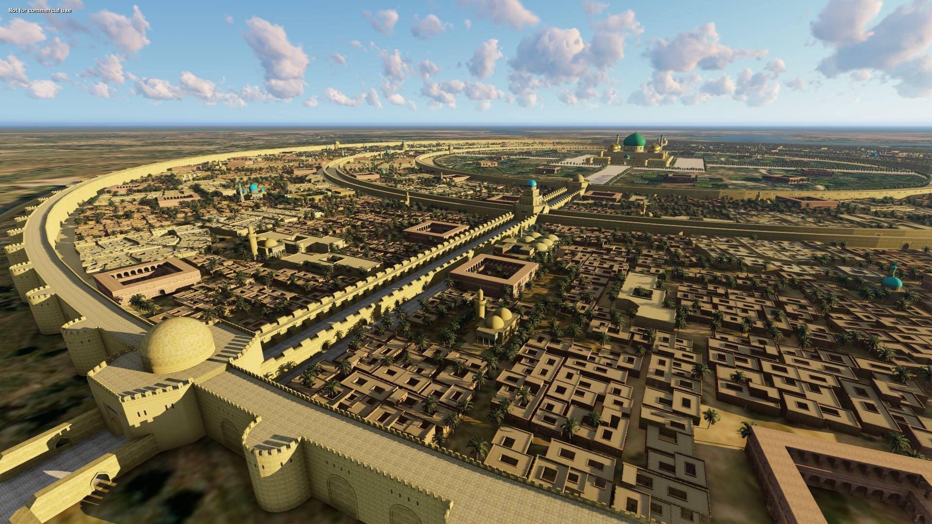Арабский халифат город багдад. Мадинат АС-Салам. Средневековый Багдад. Ирак Багдад. Багдад реконструкция.