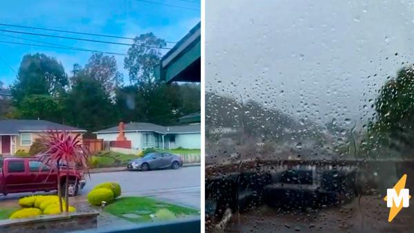 Видео, снятое из окна, заставило метеозависимых покинуть сайт. Один дом, но две разные погоды одновременно