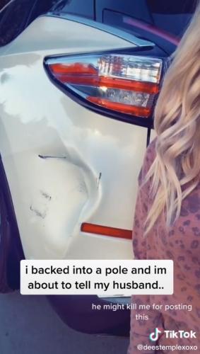 Жена на видео извинилась перед мужем за разбитое авто, но люди злы. Они считают: в семье