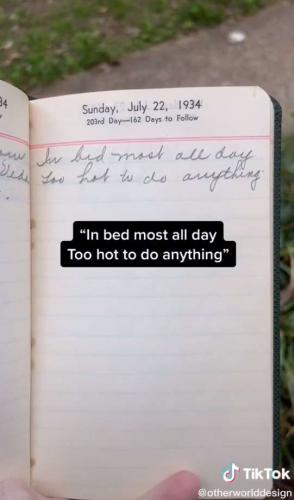 Блогер показал дневник домохозяйка из 1934 года