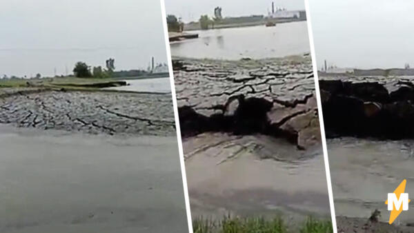 Очевидцы показали на видео, как земля поднимается сама по себе из воды в Индии