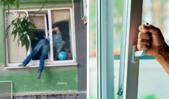 Житель Херсона застрял в окне, пытаясь попасть в дом к бывшей сожительнице