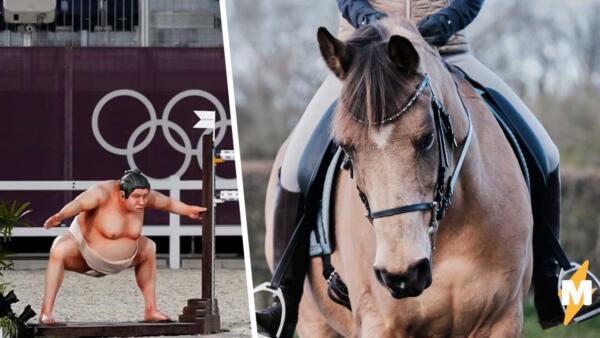 Организаторы Олимпиады убрали фигуру атакующего сумоиста, пугавшую лошадей