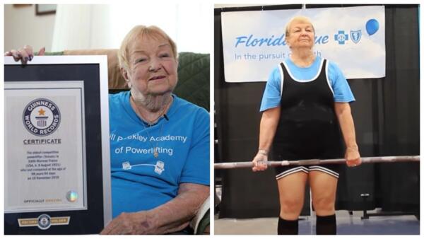 Женщина в 99 лет стала самым старым тяжелоатлетом мира и поставила рекорд Гиннесса