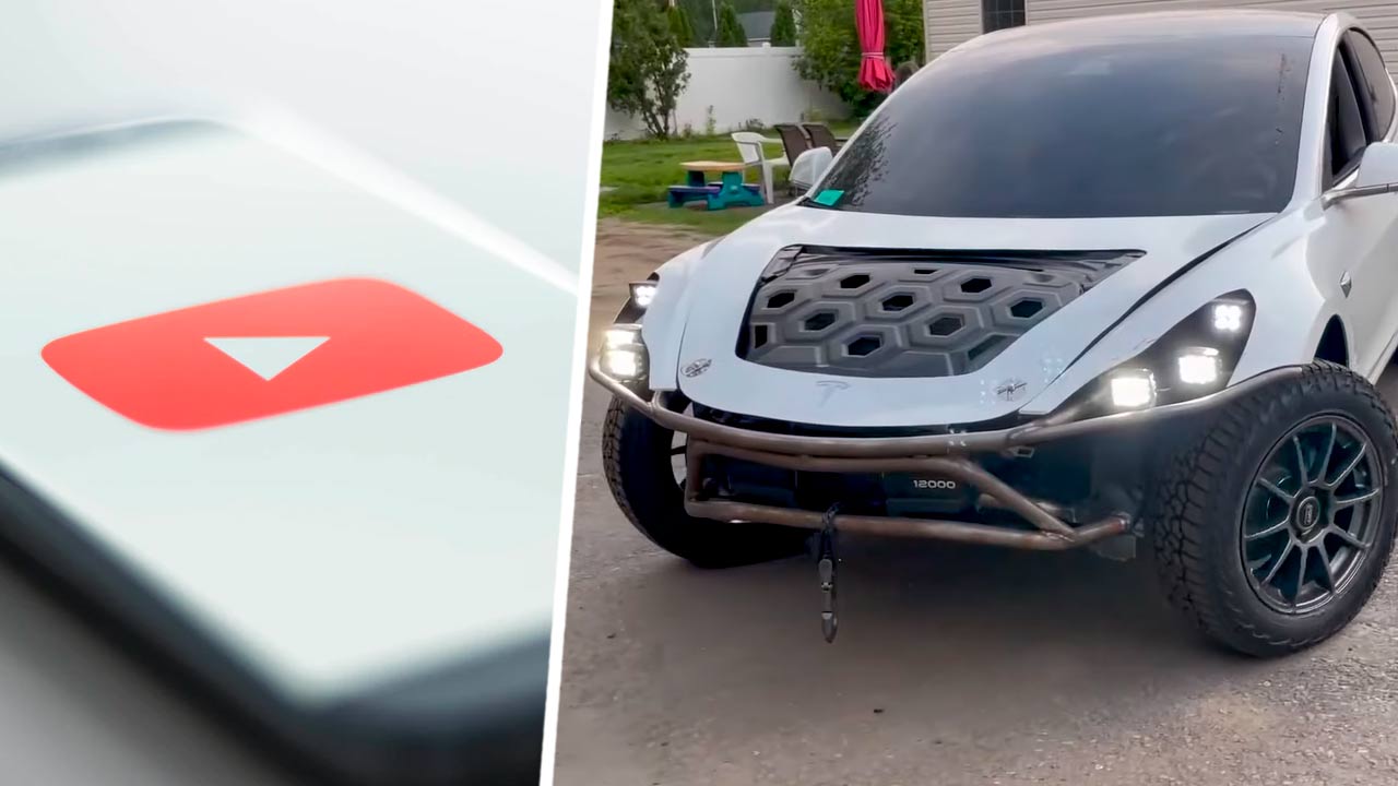 Ютуберы на видео превратили Tesla Model 3 во внедорожник