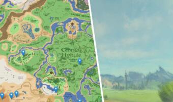 Геймер сделал из скриншотов Zelda Breath of The Wild и Google Maps карту игры