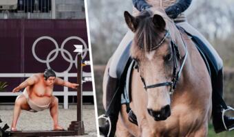 Организаторы Олимпиады в Токио убрали с арены фигуру атакующего сумоиста, пугавшую лошадей