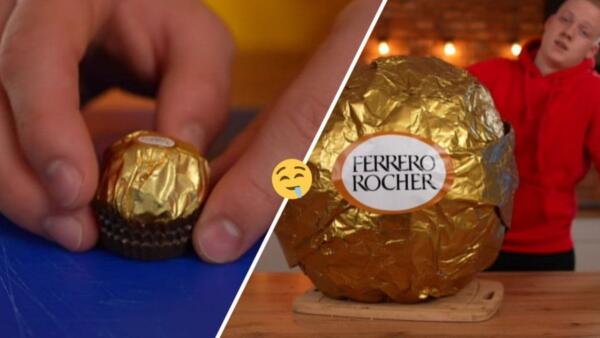 Как приготовить гигантский Ferrero Rocher в 100 кг? На создание мечты сладкоежки у блогеру ушло 4 дня