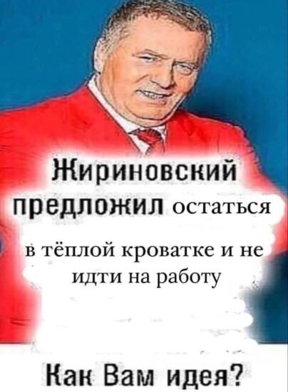 Мем «Жириновский предложил, как вам идея» призывает делиться нелепыми задумками. Долгоиграющий тренд