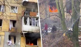 Как спасались жители Балтийска после мощного взрыва в доме. Бросали детей из окон на фоне огня