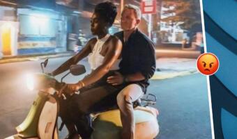 Джеймс Бонд с девушкой на скутере в «Не время умирать» обидел альфа-самцов. Сел сзади — не мужик?