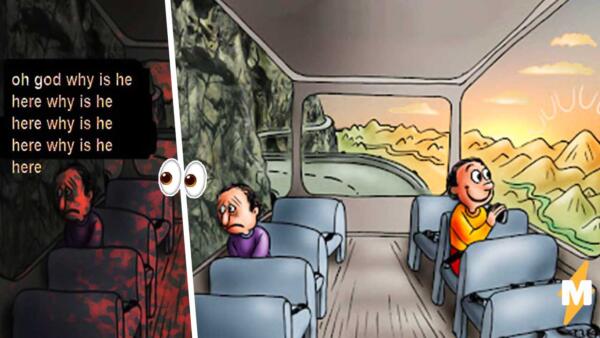 Как изменился мем с двумя парнями в автобусе. В рунете на смену героям пикчи пришли ужасы и любовь