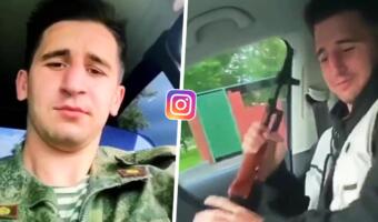 Боец Асхаб Магомедов, избивший солдата, громко вернулся в инстаграм. На видео — стрельба и мощный дрифт