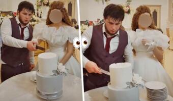 Кавказский жених так грубо разрезал торт, что попал в абьюзеры. Оттолкнул невесту и схватился за нож