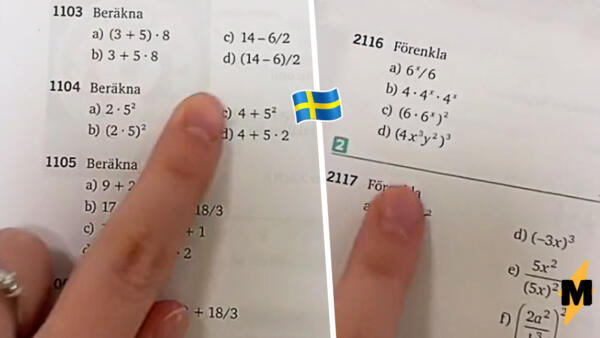 Россиянка показала, как учат в колледже Швеции. В учебниках примеры для школьников и деление клеток