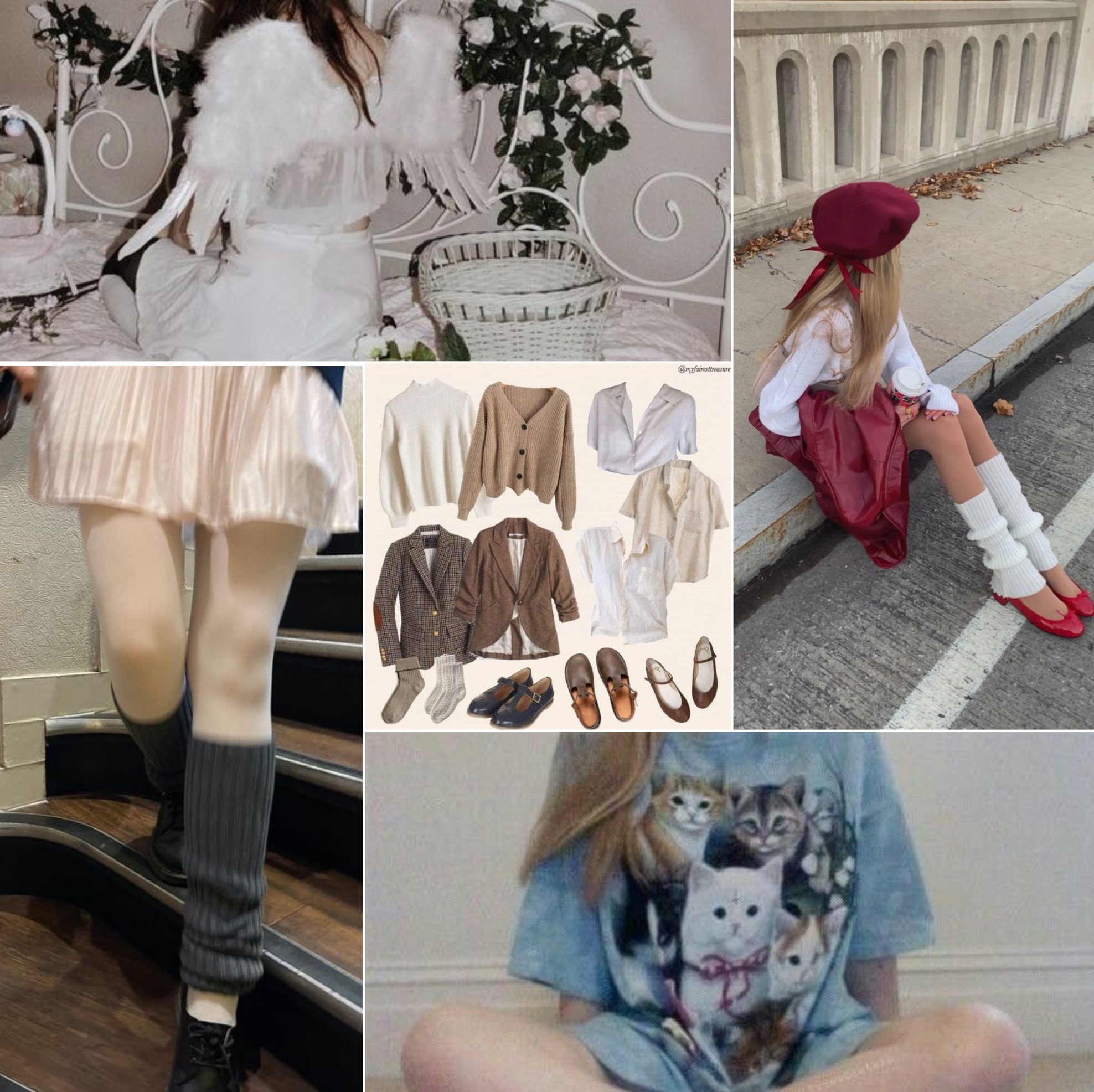 Angelcore, messy French girl aesthetic, soft pale grunge, balletcore, roman...