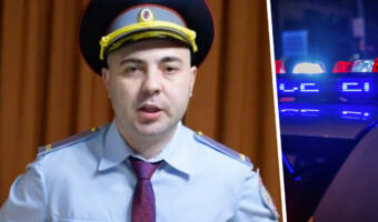 Блогер из РФ высмеивает полицию на видео. Кукарекает в форме за донаты и «штрафует» женщин с усами